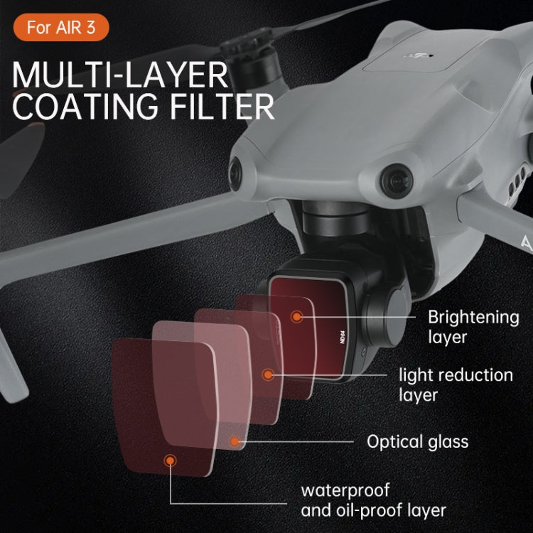For DJI Air 3 RCSTQ Multi-Layer Coating Waterproof  Filter, Spec: ND8 - Mavic Lens Filter by RCSTQ | Online Shopping South Africa | PMC Jewellery