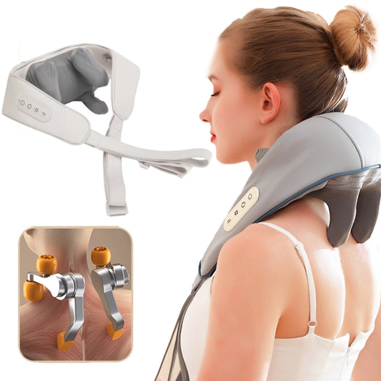 Electric Neck And Shoulder Massager Shiatsu Back Neck Massager With Heat(White) - Massage & Relaxation by PMC Jewellery | Online Shopping South Africa | PMC Jewellery