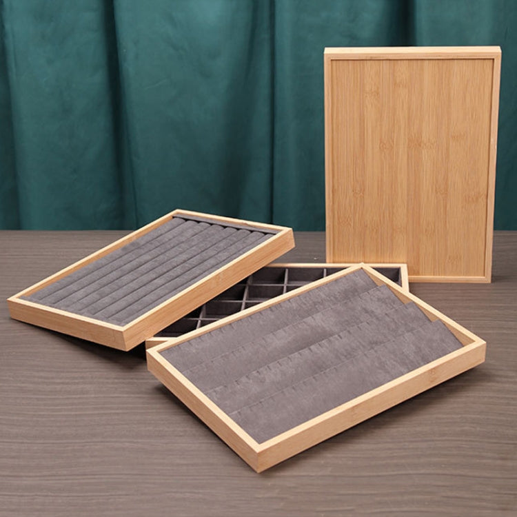 Bamboo Wood Jewelry Display Pallet Jewelry Storage Display Tray, Style: Earrings Tray - Jewelry Storages by PMC Jewellery | Online Shopping South Africa | PMC Jewellery