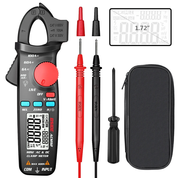 BSIDE ACM92 Digital Clamp Multimeter Current And Voltage Tester - Digital Multimeter by BSIDE | Online Shopping South Africa | PMC Jewellery | Buy Now Pay Later Mobicred