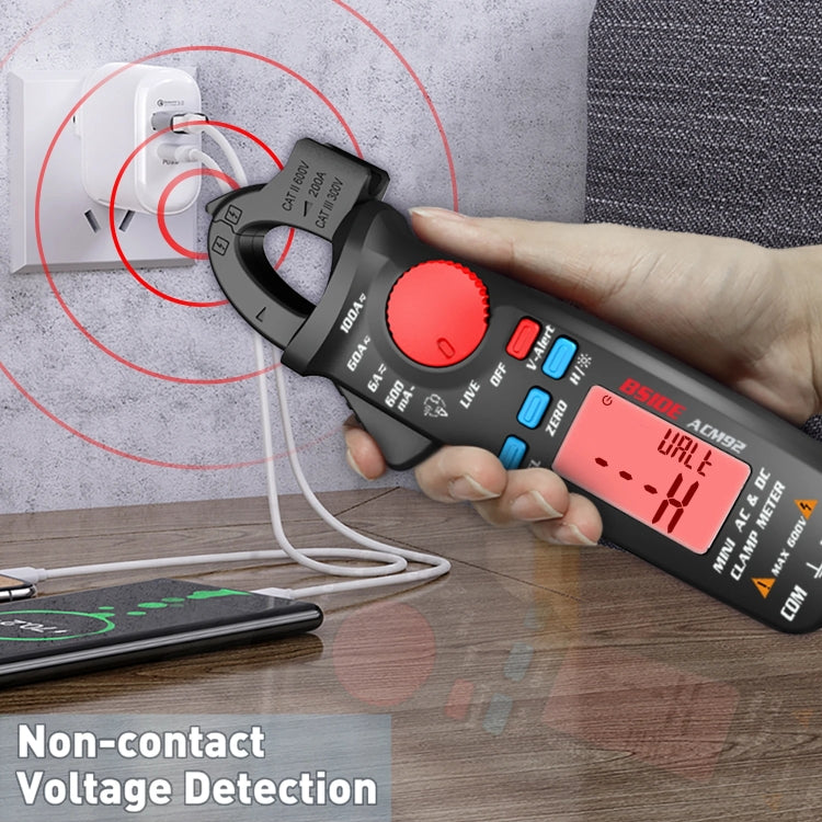 BSIDE ACM92 Digital Clamp Multimeter Current And Voltage Tester - Digital Multimeter by BSIDE | Online Shopping South Africa | PMC Jewellery | Buy Now Pay Later Mobicred