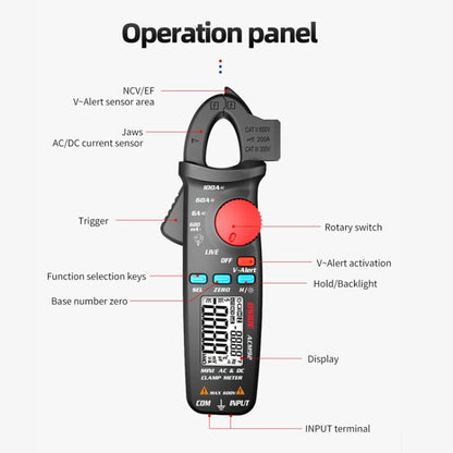 BSIDE ACM92 Digital Clamp Multimeter Current And Voltage Tester - Digital Multimeter by BSIDE | Online Shopping South Africa | PMC Jewellery | Buy Now Pay Later Mobicred