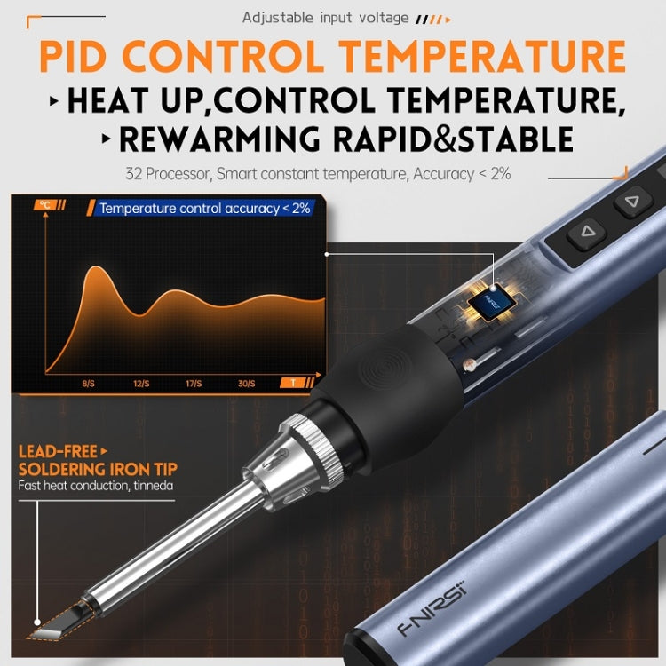 FNIRSI 14pcs/ Set Mini Soldering Station Digital Display Constant Temperature Smart Soldering Iron, Color: Blue 6 Head With Power Supply - free shipping - PMC TechLife - Order now!