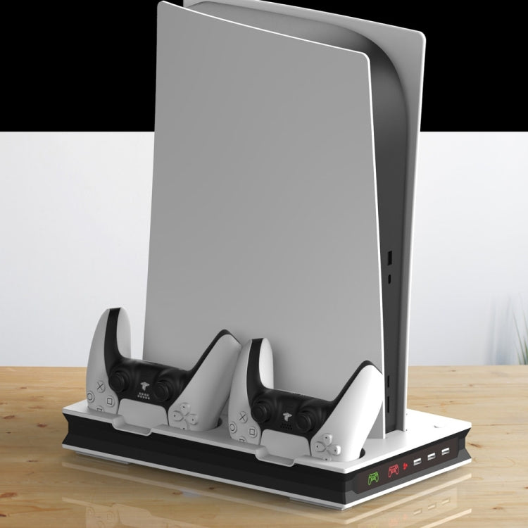 For PS5 Digital / Optical Drive Console Cooling Fan Controller Charging Base With Light Dock Stand(White) - free shipping - PMC TechLife - Order now!