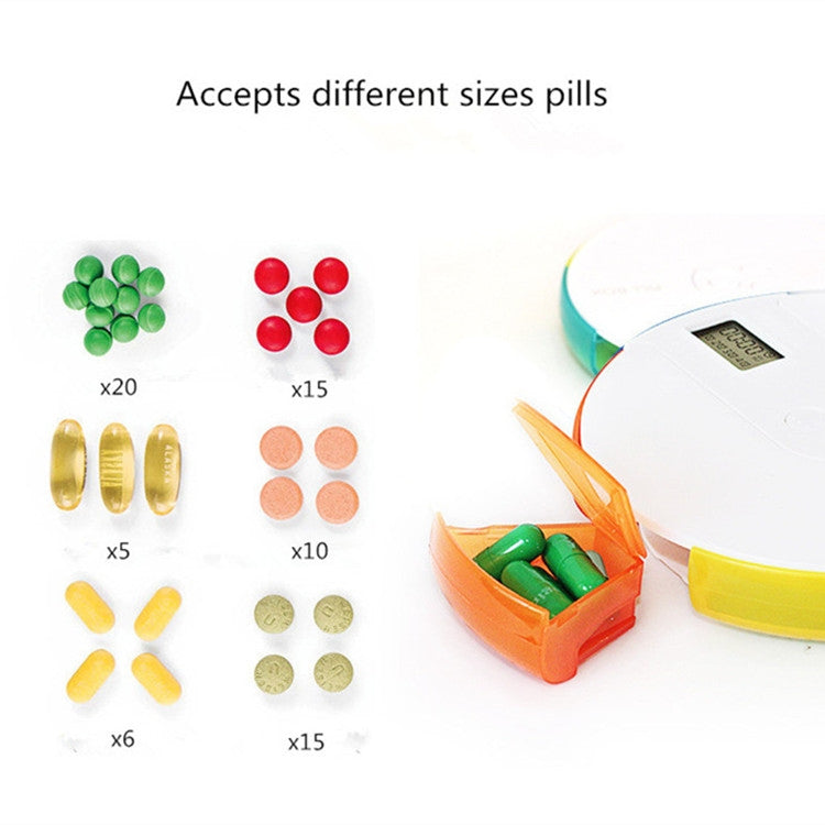 One Week Portable Timing Smart Pill Boxes Elder Reminding Electronic Medicine Box(Purple) - Pill Boxes by PMC TechLife | Online Shopping South Africa | PMC TechLife | Buy Now Pay Later Mobicred