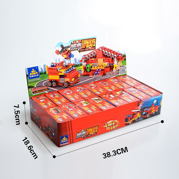 KAZI 16 in 1 Sets Fire Station Building Blocks Compatible City Firefighter Educational Construction Bricks Toys, Age Range: 6 Years Old Above - Building Blocks by PMC Jewellery | Online Shopping South Africa | PMC Jewellery