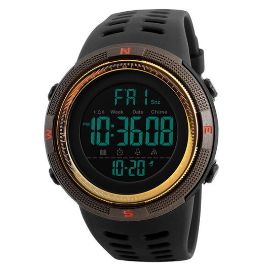 SKMEI 1251 Men Fashionable Outdoor 50m Waterproof Sports Watch Digital Watch with PU Watchband(Coffee) - Sport Watches by SKMEI | Online Shopping South Africa | PMC Jewellery | Buy Now Pay Later Mobicred