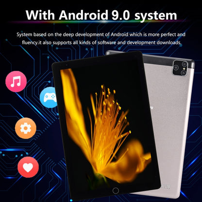 BDF P8 3G Phone Call Tablet PC, 8 inch, 2GB+32GB, Android 9.0, MTK8321 Octa Core Cortex-A7, Support Dual SIM & Bluetooth & WiFi & GPS, EU Plug(Silver) - BDF by BDF | Online Shopping South Africa | PMC Jewellery