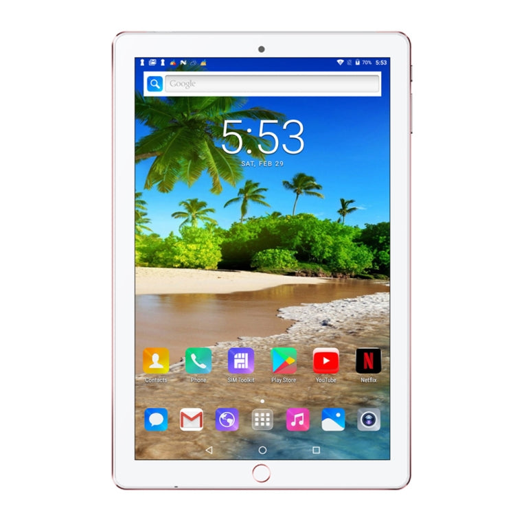 BDF P10 3G Phone Call Tablet PC, 10 inch, 2GB+32GB, Android 9.0, MTK8321 Octa Core, Support Dual SIM & Bluetooth & WiFi & GPS, EU Plug(Rose Gold) - BDF by BDF | Online Shopping South Africa | PMC Jewellery