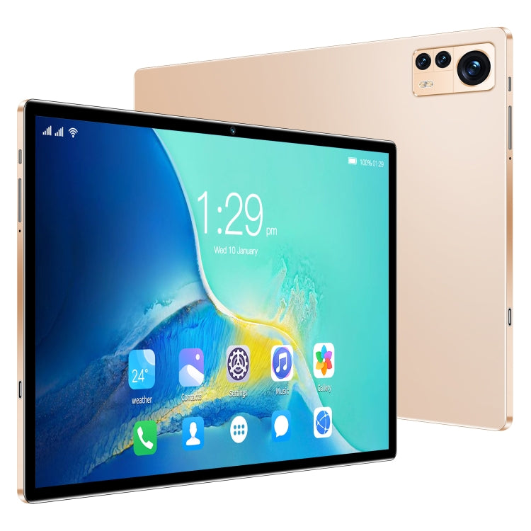 X12 4G LTE Tablet PC, 10.1 inch, 4GB+32GB, Android 8.1 MTK6750 Octa Core, Support Dual SIM, WiFi, Bluetooth, GPS(Gold) - 10.1 inch by PMC Jewellery | Online Shopping South Africa | PMC Jewellery