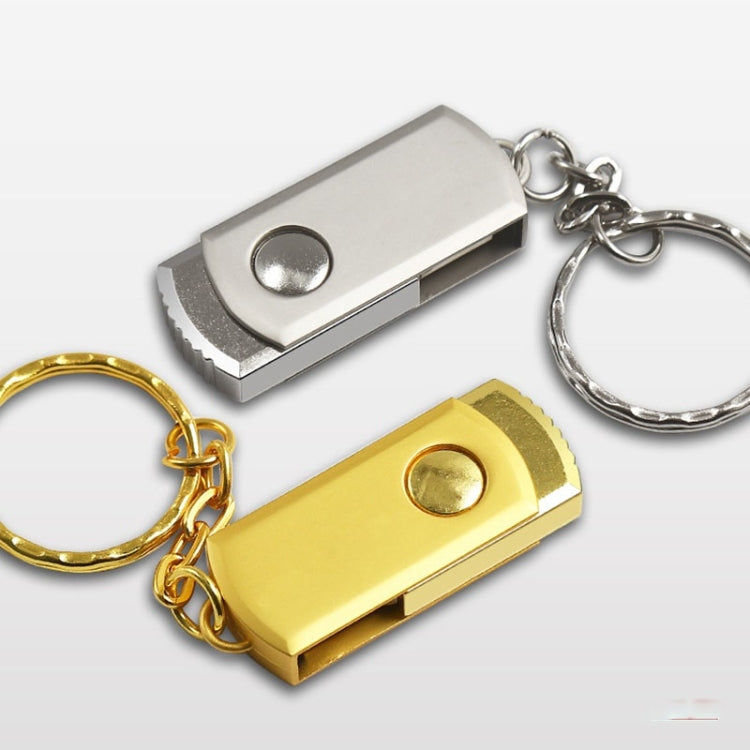 MicroDrive 16GB USB 2.0 Creative Personality Metal U Disk with Keychain (Yellow) - USB Flash Drives by MicroDrive | Online Shopping South Africa | PMC TechLife | Buy Now Pay Later Mobicred