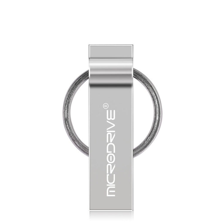 MicroDrive 4GB USB 2.0 Metal Keychain U Disk (Grey) - USB Flash Drives by MicroDrive | Online Shopping South Africa | PMC Jewellery