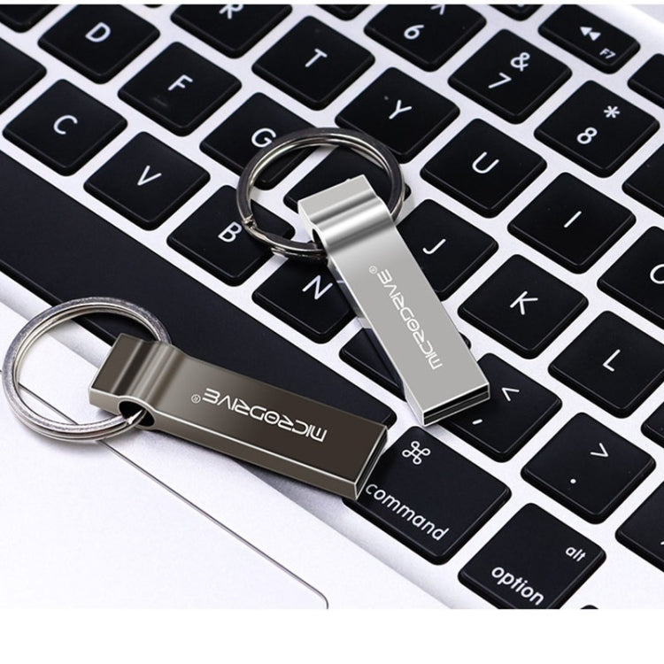 MicroDrive 32GB USB 2.0 Metal Keychain U Disk (Black) - free shipping - PMC TechLife - Order now!