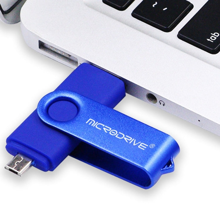 MicroDrive 32GB USB 2.0 Mobile Computer Dual-use Rotating OTG Metal U Disk (Pink) - USB Flash Drives by MicroDrive | Online Shopping South Africa | PMC TechLife | Buy Now Pay Later Mobicred