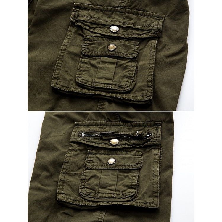 Summer Multi-pocket Solid Color Loose Casual Cargo Shorts for Men (Color:Dark Grey Size:40) - Pants by PMC Jewellery | Online Shopping South Africa | PMC Jewellery